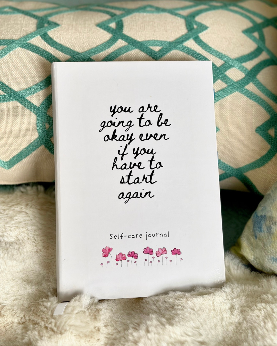 Self-Care Journal - 3 month planner & guided journal + handmade bookmark